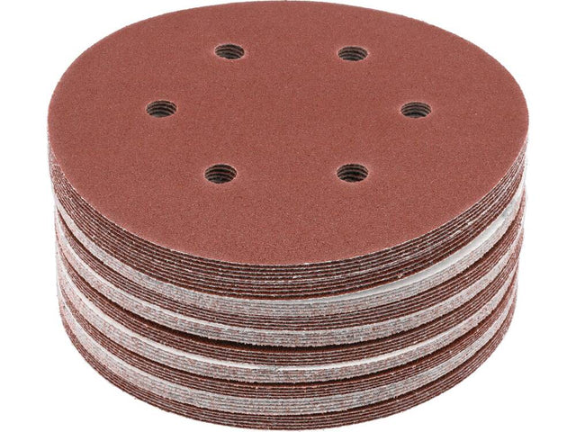 SET 50 DISCURI YATO YT-834583 ABRAZIVE VELCRO, 150MM, 6 GAURI, P80 YATO - scule electrice si unelte profesionale - BricoMart