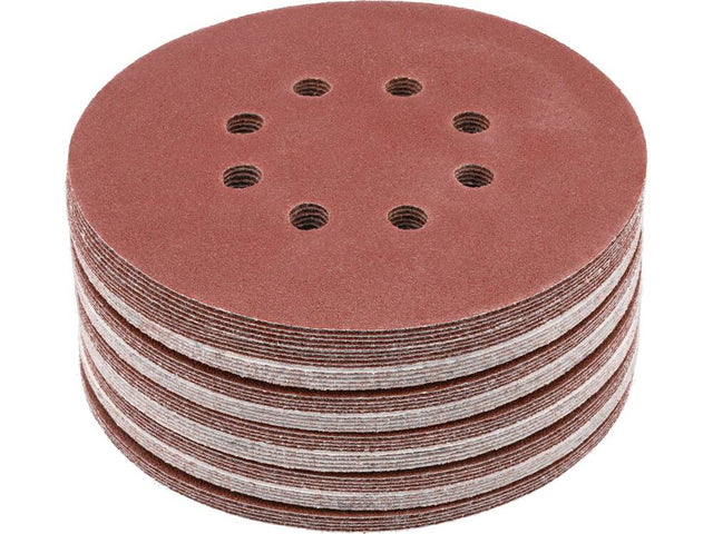 SET 50 DISCURI YATO YT-834593 ABRAZIVE VELCRO, 150MM, 8 GAURI, P80 YATO - scule electrice si unelte profesionale - BricoMart