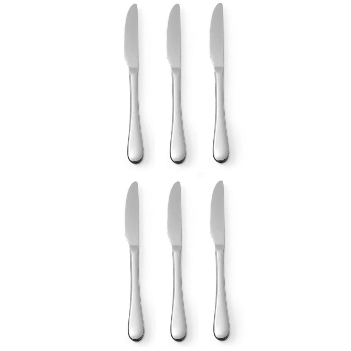 Set 6 x cutite masa, lungime 22.5 cm, inox cu finisaj oglinda, Hendi Profi Line