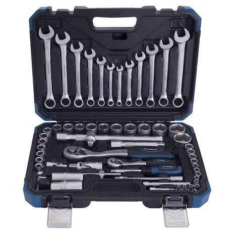Set 61chei tubulare si chei combinate HYUNDAI HY - 59656 HYUNDAI - scule electrice si unelte profesionale - BricoMart
