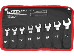 SET 8 CHEI COMBINATE SCURTE CU CLICHET Yato YT - 49123 - CrV Yato - scule electrice si unelte profesionale - BricoMart