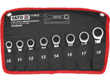 SET 8 CHEI COMBINATE SCURTE CU CLICHET Yato YT - 49123 - CrV Yato - scule electrice si unelte profesionale - BricoMart