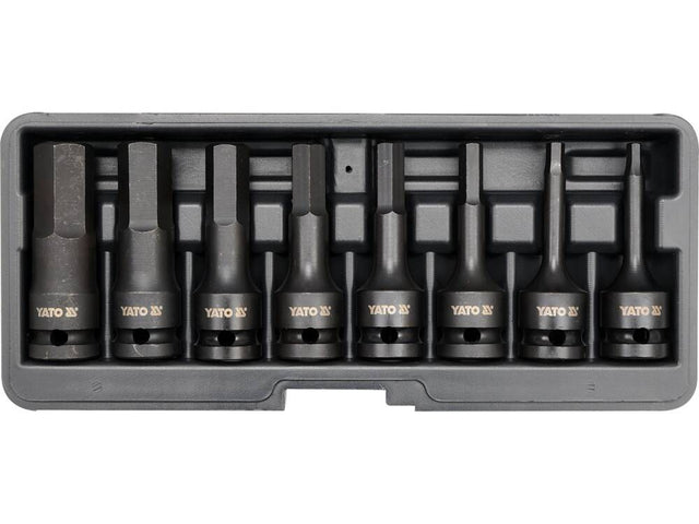 SET 8 CHEI YATO YT-1066 TUBULARE DE IMPACT, HEXAGONALE, 1/2 YATO - scule electrice si unelte profesionale - BricoMart