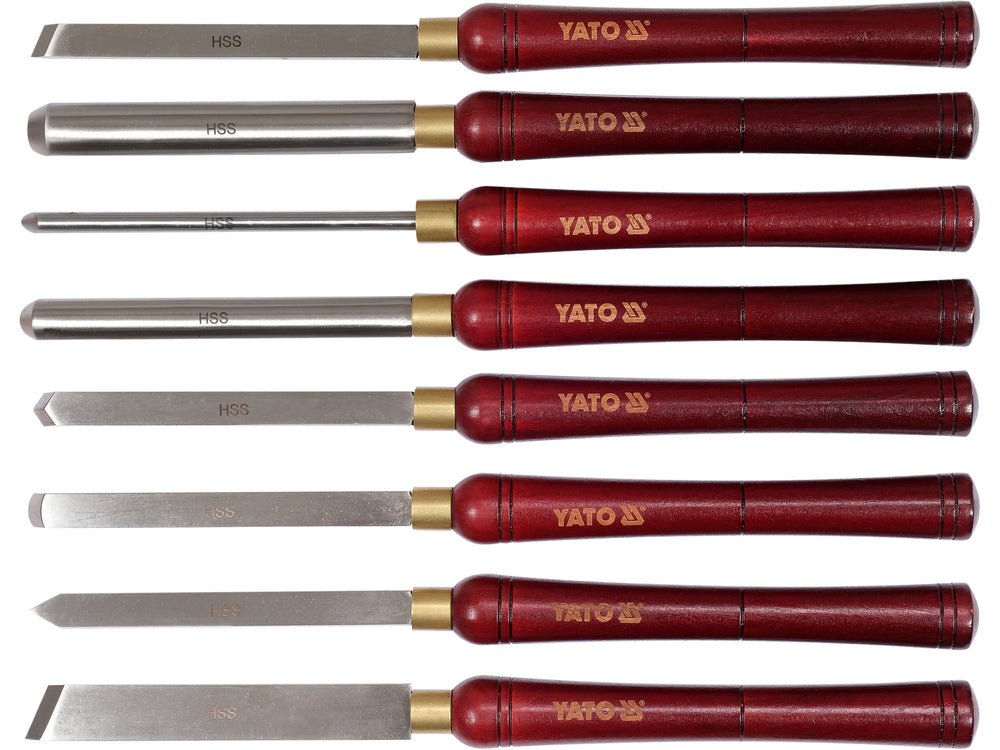 SET 8 DALTI PENTRU PRELUCAREA LEMNULUI Yato YT - 62780 - 435 mm, 160 mm, 255 mm, 25 mm Yato - scule electrice si unelte profesionale - BricoMart