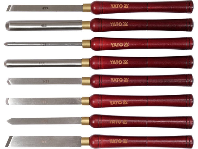 SET 8 DALTI PENTRU PRELUCAREA LEMNULUI Yato YT - 62780 - 435 mm, 160 mm, 255 mm, 25 mm Yato - scule electrice si unelte profesionale - BricoMart