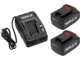 Set acumulatori YATO YT-828510, 2 x 4 Ah + incarcator