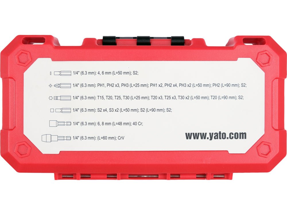 Set biti de impact YATO YT-78076, 39 buc. - imagine 5