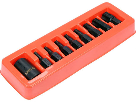 SET BITI DE YATO YT-10664 IMPACT TORX, CU ADAPTOR 1/2, 9 PIESE YATO - scule electrice si unelte profesionale - BricoMart