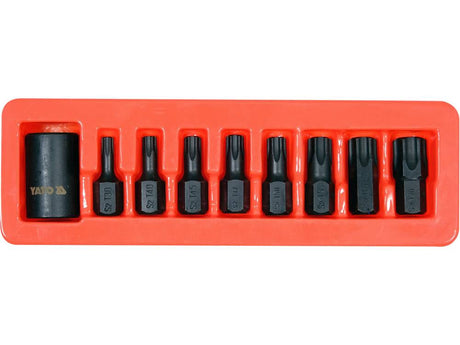 SET BITI DE YATO YT-10664 IMPACT TORX, CU ADAPTOR 1/2, 9 PIESE YATO - scule electrice si unelte profesionale - BricoMart