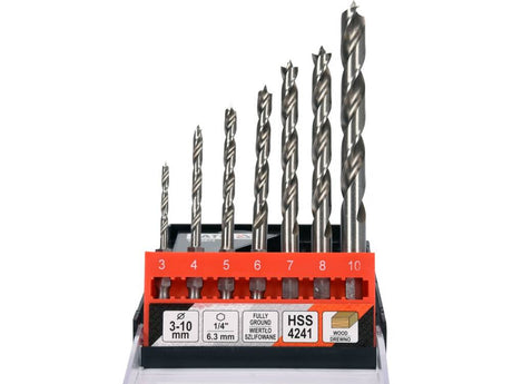 SET BURGHIE LEMN YATO YT-33873 CU PRINDERE HEXAGONALA, 3-10MM YATO - scule electrice si unelte profesionale - BricoMart