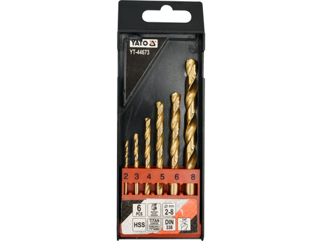 SET BURGHIE METAL YATO YT-44673 HSS-TIN 2-8MM, 6 BUC YATO - scule electrice si unelte profesionale - BricoMart