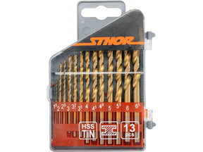 SET BURGHIE PENTRU STHOR 22300 METAL HSS - TITAN 1,5-6,5MM, 13 BUC STHOR - scule electrice si unelte profesionale - BricoMart