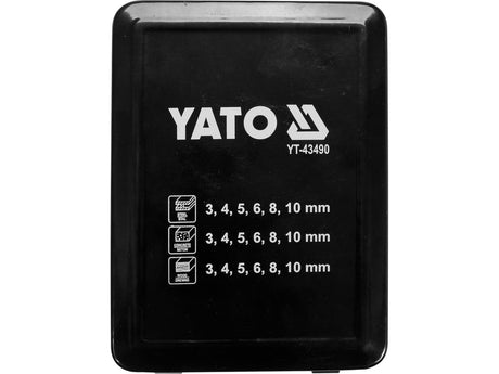 SET BURGHIE UNIVERSALE 18 BUC Yato YT - 43490 - 10 mm Yato - scule electrice si unelte profesionale - BricoMart
