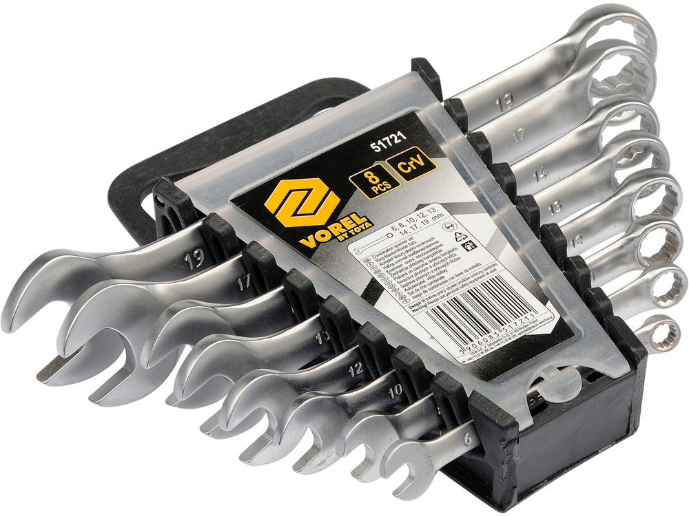 SET CHEI COMBINATE VOREL 51721 8 BUC, 6-19MM VOREL - scule electrice si unelte profesionale - BricoMart