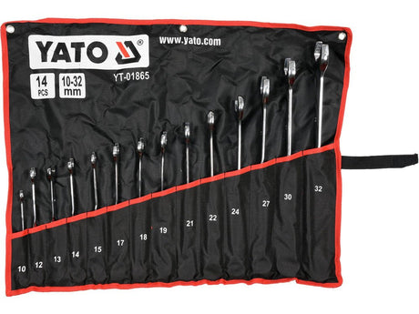 SET CHEI COMBINATE YATO YT-01865 RASUCITE, 10-32MM, 14 BUC YATO - scule electrice si unelte profesionale - BricoMart