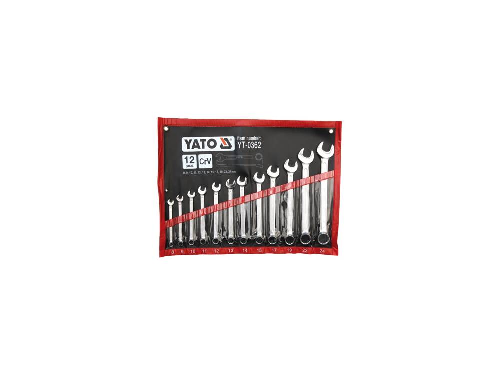 SET CHEI COMBINATE YATO YT-0362 SATINATE 8-24MM, 12 BUC YATO - scule electrice si unelte profesionale - BricoMart
