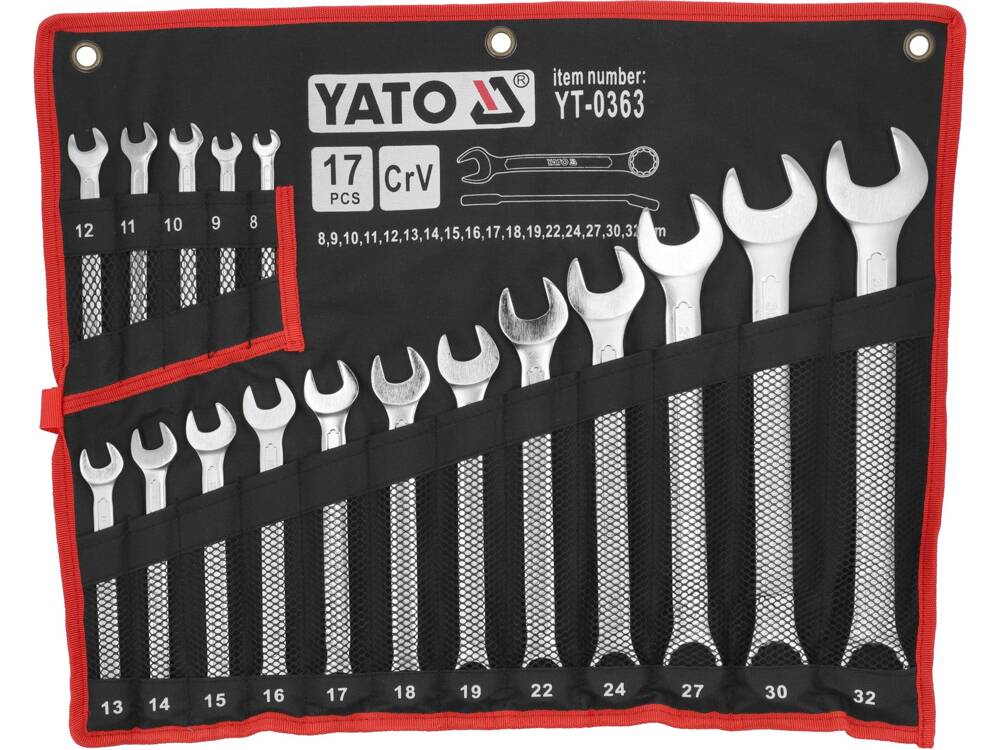 SET CHEI COMBINATE YATO YT-0363 SATINATE 8-32MM, 17 BUC YATO - scule electrice si unelte profesionale - BricoMart