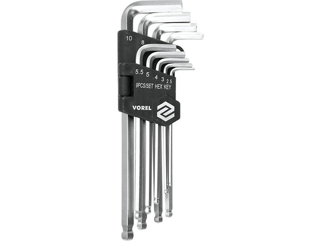 SET CHEI HEXAGONALE VOREL 56475 2.5-10MM, CR-V VOREL - scule electrice si unelte profesionale - BricoMart