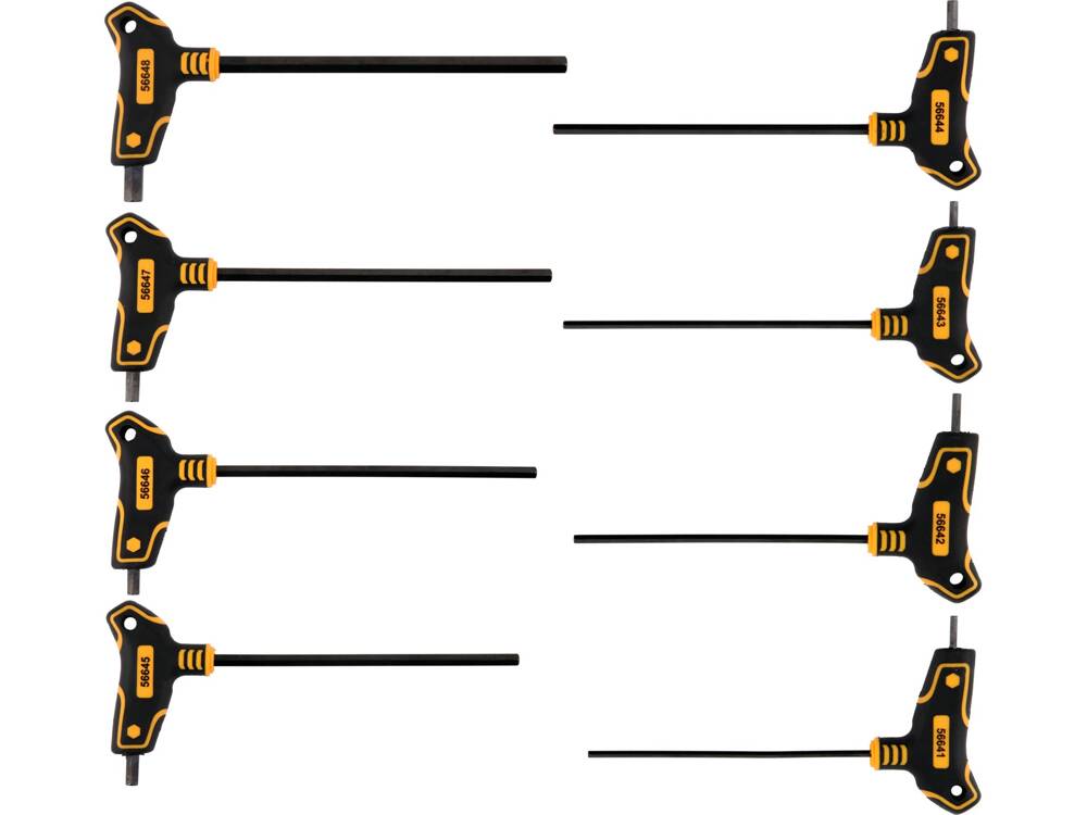 SET CHEI HEXAGONALE VOREL 56649 CU MANER, 8 PIESE VOREL - scule electrice si unelte profesionale - BricoMart