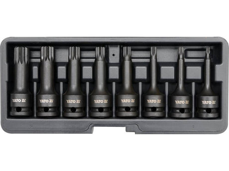 SET CHEI IMPACT, YATO YT-1069 8 BUC, M5-M18, 1/2, CRMO YATO - scule electrice si unelte profesionale - BricoMart