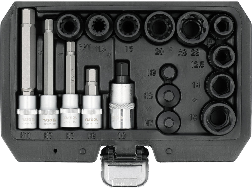 SET CHEI SITEM FRÂNARE 1/2" 3/8" Yato YT - 06812 Yato - scule electrice si unelte profesionale - BricoMart