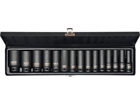 SET CHEI TUBULARE YATO YT-1055 ADANCI DE IMPACT, 15 BUC YATO - scule electrice si unelte profesionale - BricoMart