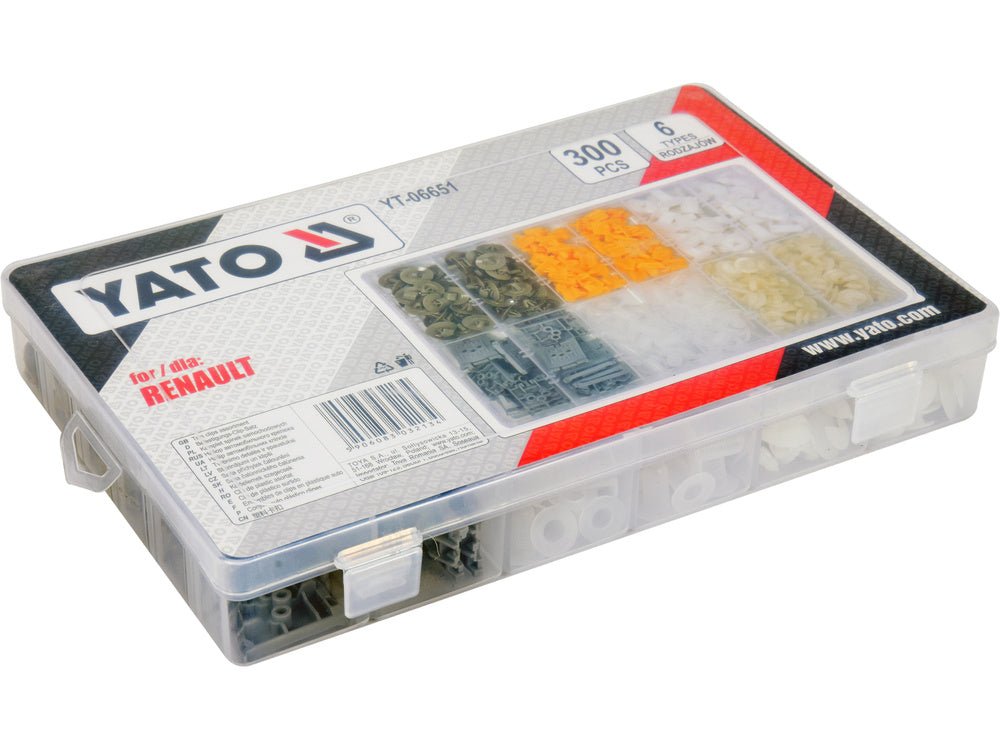 SET CLIPSURI AUTO YATO YT-06651 RENAULT 300 BUC YATO - scule electrice si unelte profesionale - BricoMart