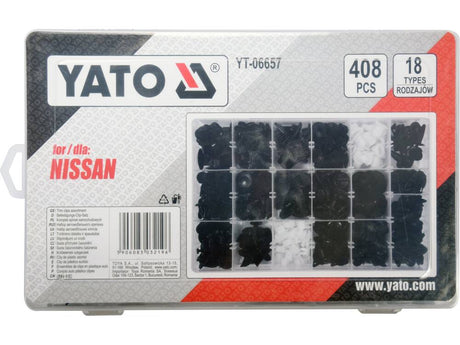 SET CLIPSURI AUTO YATO YT-06657 NISSAN 408 BUC YATO - scule electrice si unelte profesionale - BricoMart