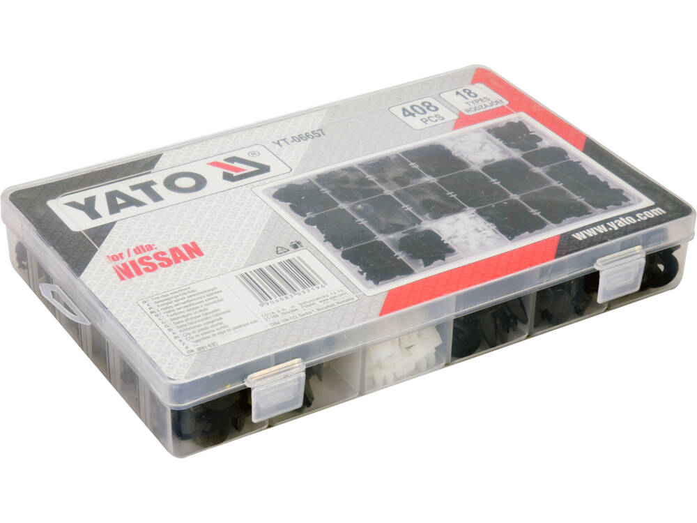 SET CLIPSURI AUTO YATO YT-06657 NISSAN 408 BUC YATO - scule electrice si unelte profesionale - BricoMart