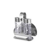 Set condimente / oliviera, Hendi, 3 piese: sare, piper, suport servetele, 85x75x(H)115 mm.