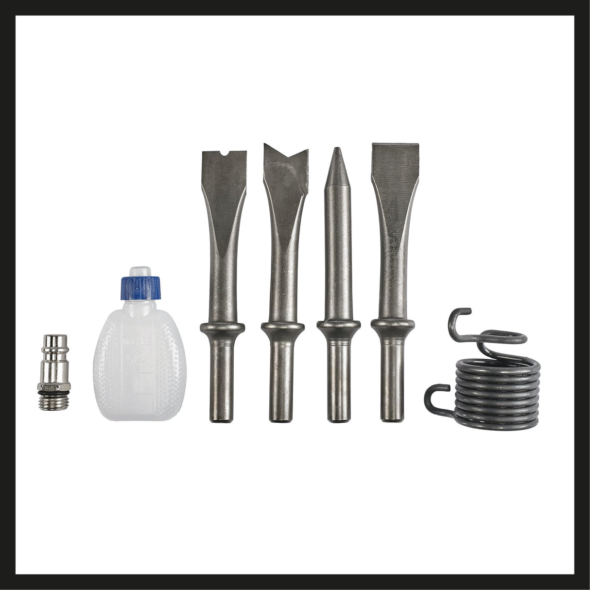 Set dalta pneumatica Einhell TC - PC 45 (pentru piatra + metal, incl. set dalta 4 piese 120 mm, accesoriu detartrator ac, sticla de ulei goala, niplu de dop Einhell - scule electrice si unelte profesionale - BricoMart