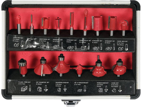 SET DE FREZE YATO YT-68007 PT. LEMN 15 BUC YATO - scule electrice si unelte profesionale - BricoMart