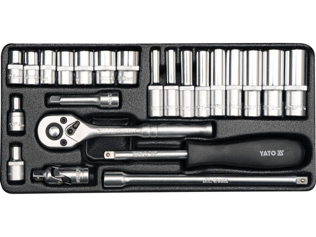 SET DE SCULE YATO YT-14421 1/4, SET DE 23 BUC. YATO - scule electrice si unelte profesionale - BricoMart