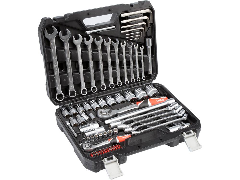 SET DE SCULE YATO YT-38781 1/4 SI 1/2, 77 PIESE YATO - scule electrice si unelte profesionale - BricoMart