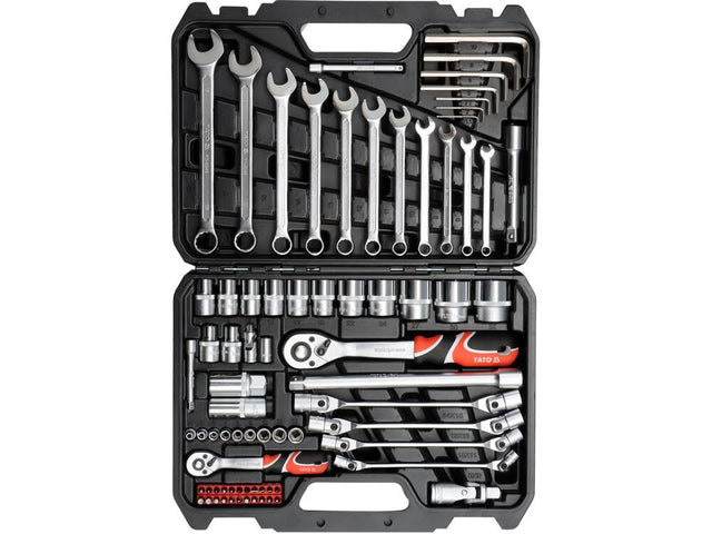 SET DE SCULE YATO YT-38781 1/4 SI 1/2, 77 PIESE YATO - scule electrice si unelte profesionale - BricoMart