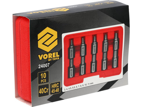 SET EXTRACTOARE, 10 PIESE Vorel 24007 Vorel - scule electrice si unelte profesionale - BricoMart