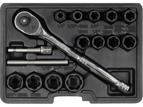 SET EXTRACTOARE SURUBURI DETERIORATE, 16 BUC Yato YT - 05897 Yato - scule electrice si unelte profesionale - BricoMart