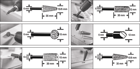 SET FREZE METAL YATO YT-61712 SI LEMN, 6-15MM, 6 BUC YATO - scule electrice si unelte profesionale - BricoMart