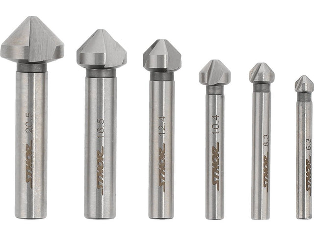 SET FREZE PENTRU METAL 6.3 - 20.5MM 6BUC. Sthor 22710 Sthor - scule electrice si unelte profesionale - BricoMart