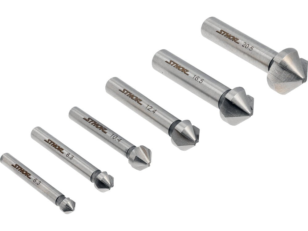 SET FREZE PENTRU METAL 6.3 - 20.5MM 6BUC. Sthor 22710 Sthor - scule electrice si unelte profesionale - BricoMart