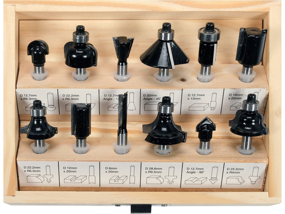 SET FREZE PENTRU VOREL 22552 LEMN 12 BUC VOREL - scule electrice si unelte profesionale - BricoMart