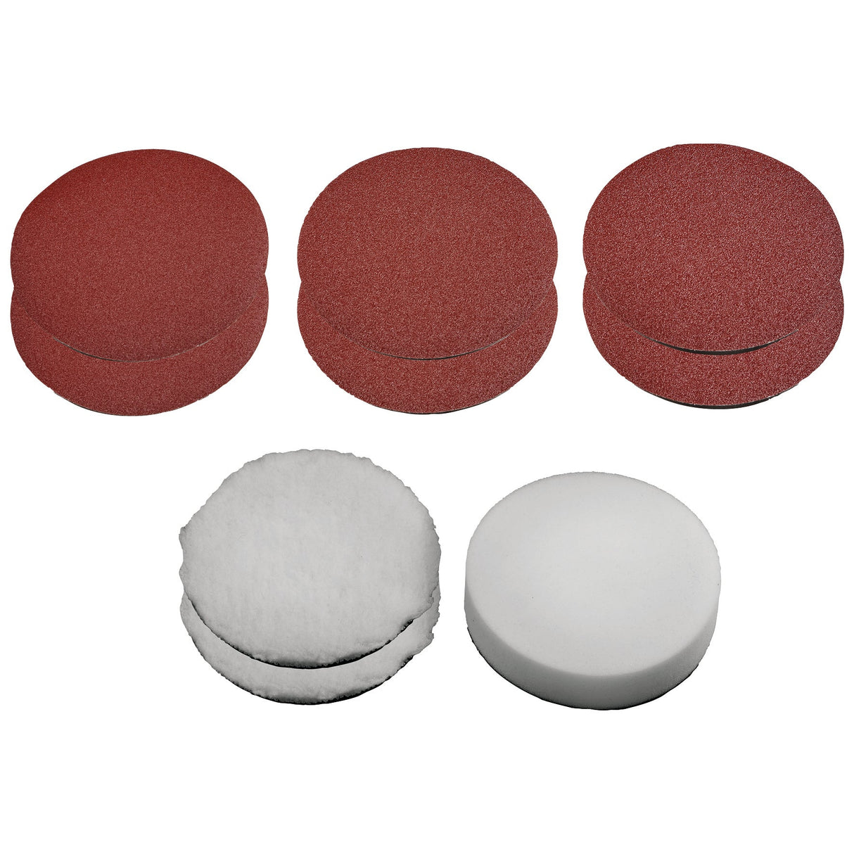 Set original Einhell de 9 bucati boneta de lustruire si hartie abraziva (accesorii pentru unelte de lustruit si slefuit, potrivite pentru unelte de lustruit si slefuit Einhell cu Ø 150 mm) Einhell - scule electrice si unelte profesionale - BricoMart