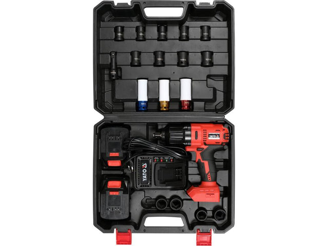 SET PISTOL DE YATO YT-82807 IMPACT 1/2, 700NM, 18V, 21 PIESE YATO - scule electrice si unelte profesionale - BricoMart
