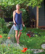 Set pompa de gradina Einhell GC - GP 6538 Set/I (650 W, comutator pornit/oprit, surub de umplere/evacuare apa, maner de transport, incl. furtun de aspirare 4 m + furtun de gradina 20 m + pistol de pulverizare Einhell - scule electrice si unelte profesionale - BricoMart