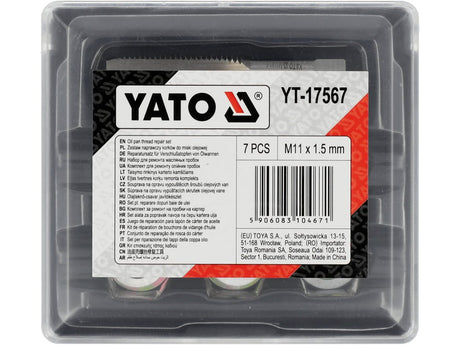 SET REPARAT BUSOANE YATO YT-17567 BAIE DE ULEI M11X1.5MM, 7 PIESE YATO - scule electrice si unelte profesionale - BricoMart