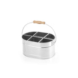 Set rustic tacamuri si servetele, Hendi, tip galeata, 245x167x(H)132, otel galvanizat