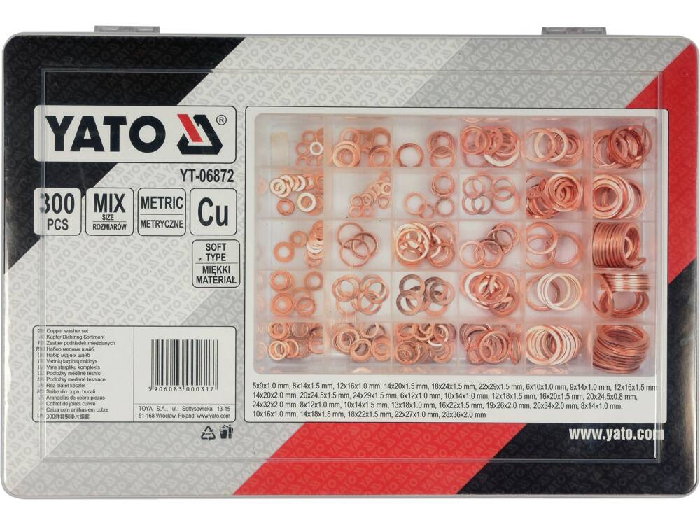SET SAIBE CUPRU, YATO YT-06872 300 BUC YATO - scule electrice si unelte profesionale - BricoMart
