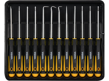SET SURUBELNITE PRECIZIE, VOREL 64555 12 PIESE VOREL - scule electrice si unelte profesionale - BricoMart