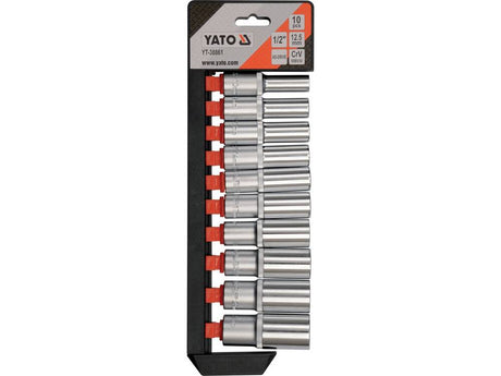 SET TUBULARE 10 YATO YT-38861 PIESE, 1/2, CR-V YATO - scule electrice si unelte profesionale - BricoMart