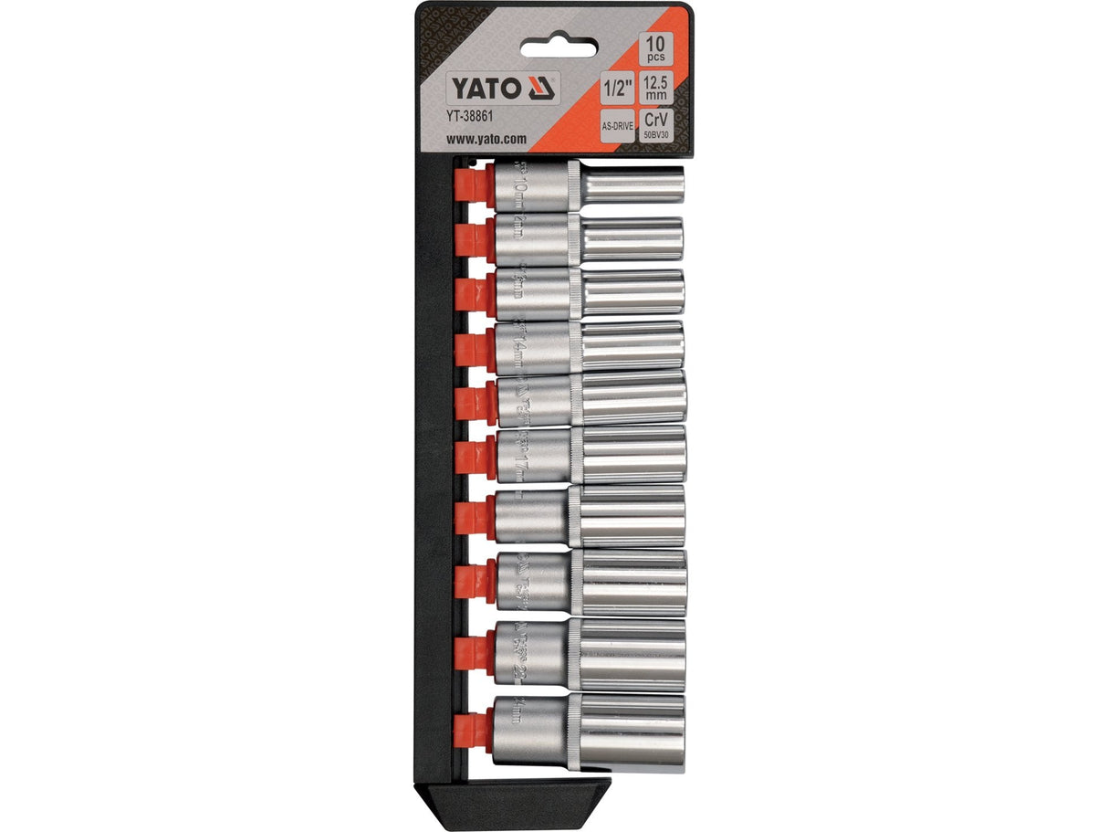 SET TUBULARE 10 YATO YT-38861 PIESE, 1/2, CR-V YATO - scule electrice si unelte profesionale - BricoMart